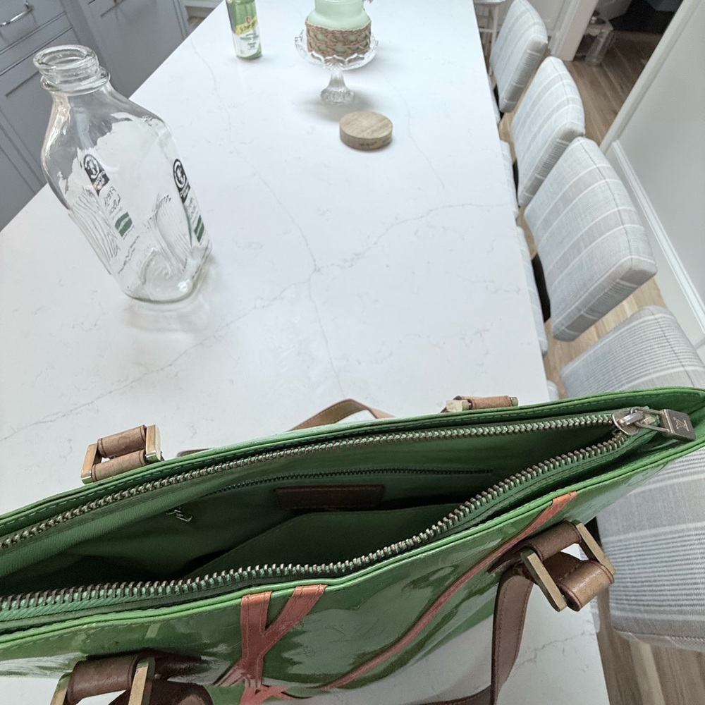Louis Vuitton Green and Brown Tote
